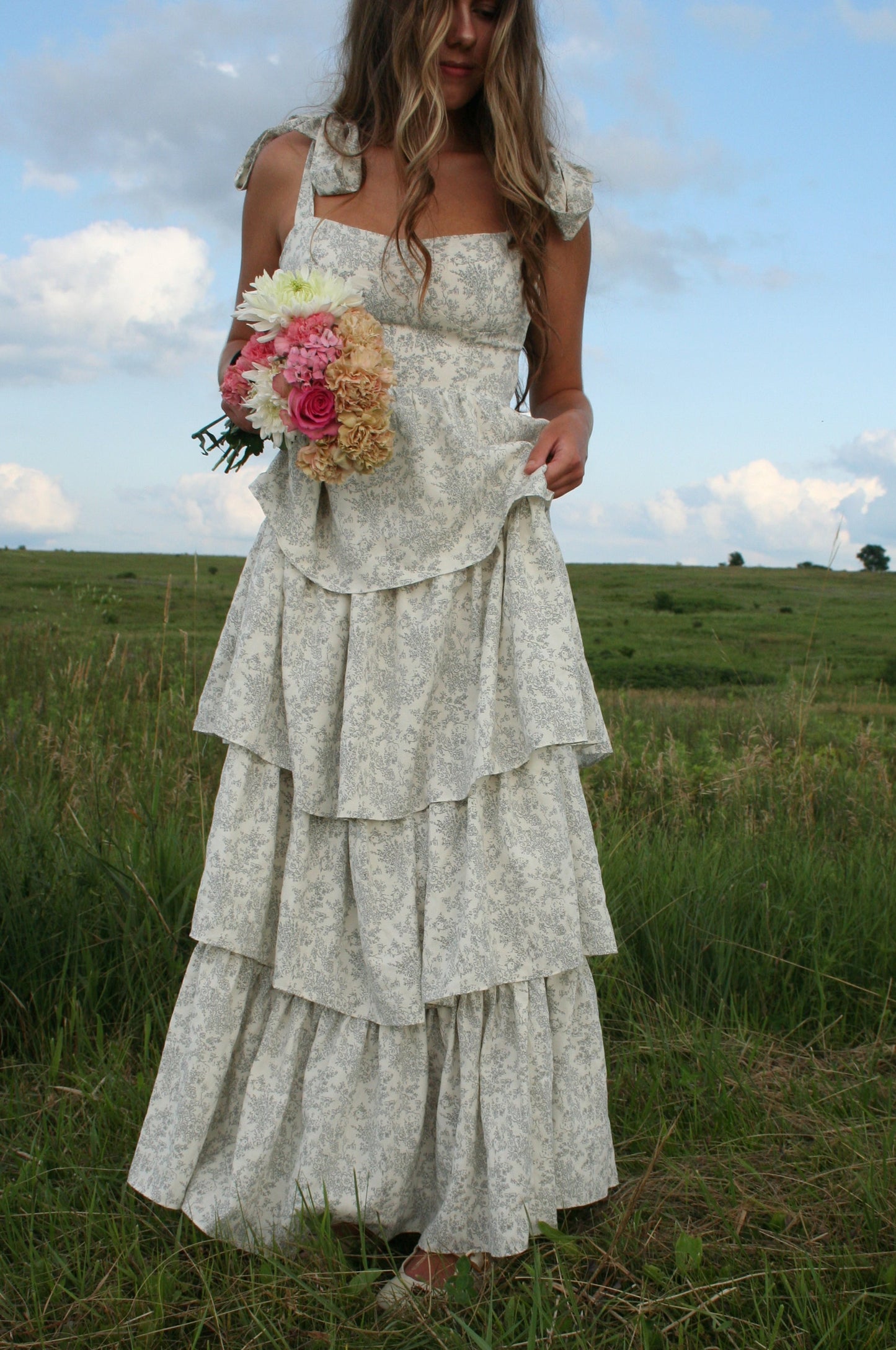 Petal & Bow Maxi Dress