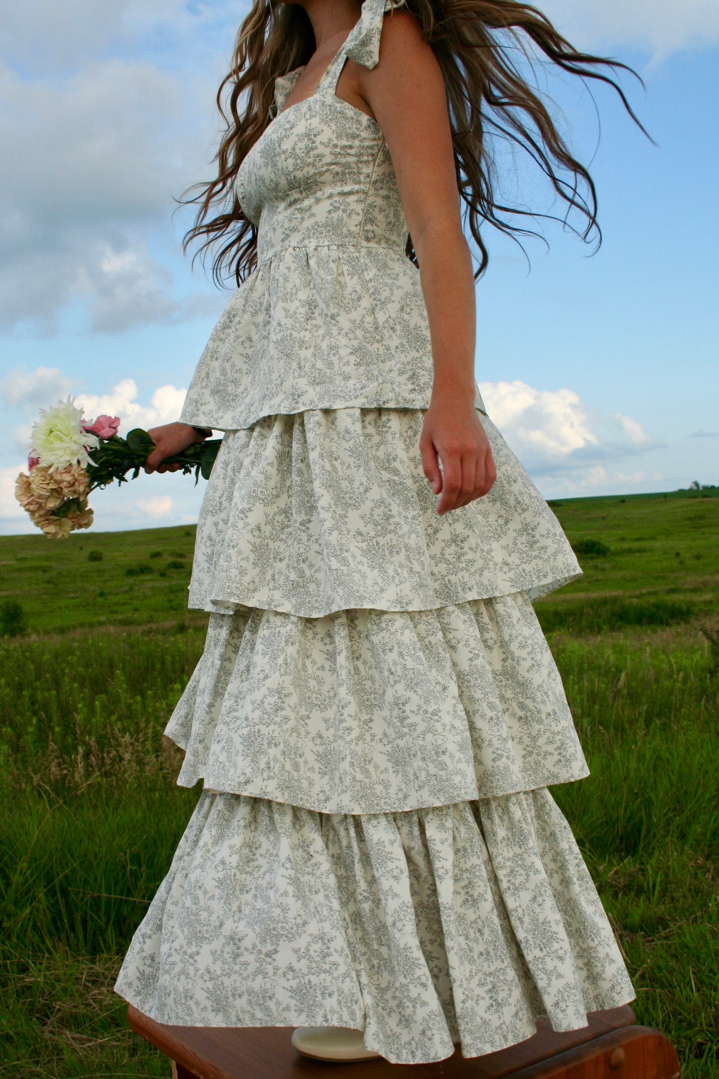 Petal & Bow Maxi Dress